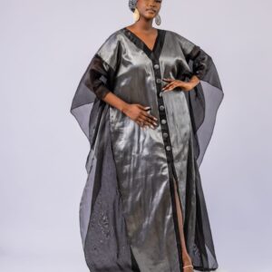 Button Silk kaftan