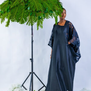 Mix Texture Maxi Dress(Organza Mix)
