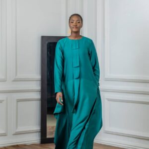 Asymmetrical Sleeved Maxi Dress