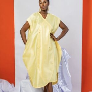 Double Breasted Sleeveless Midi Dress