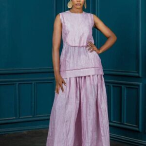 CRINKLED TWOPIECE SKIRT SET
