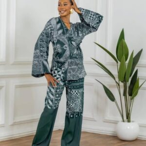 TYE AND DYE WRAP TWOPIECE PANT SET