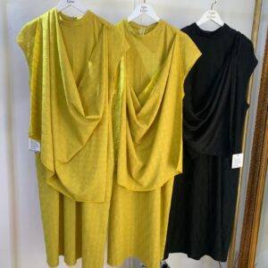 Cape Sleeveless Midi Dress